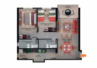 2 dormitorios Tipo A